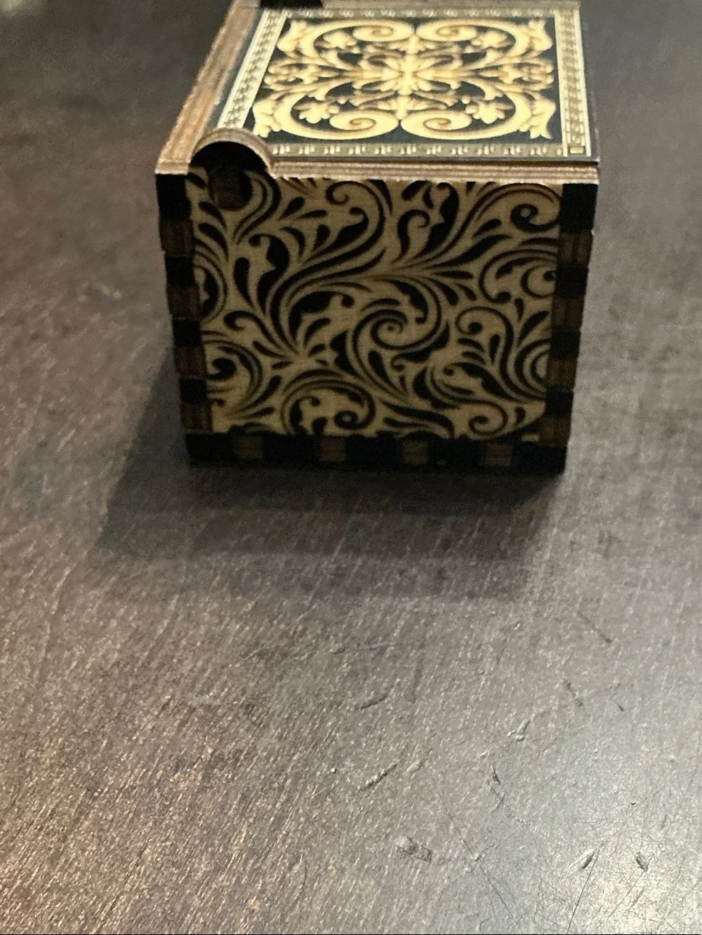 Hand-Crank Wooden Music Box - 